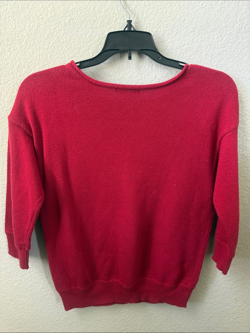 GAP Red Y2K Casual Women's Lightweight Crewneck Sweater with Shoulder Zip - Picture 6 of 6